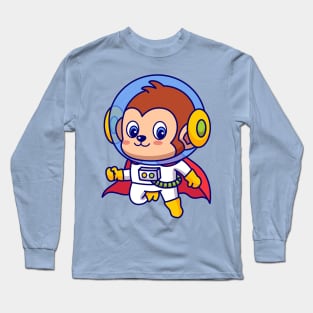 Superhero Monkey Astronaut Long Sleeve T-Shirt